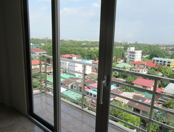 Facing outside from indoors